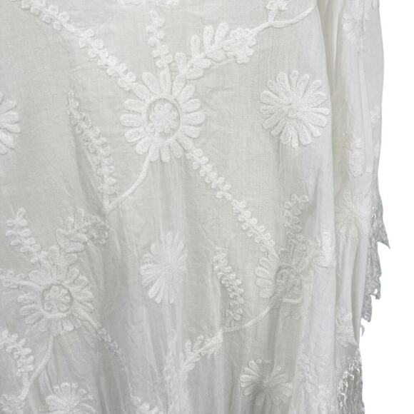 Melissa Odabash Lace Fringe Swim Coverup White Size Small - Picture 2 of 13